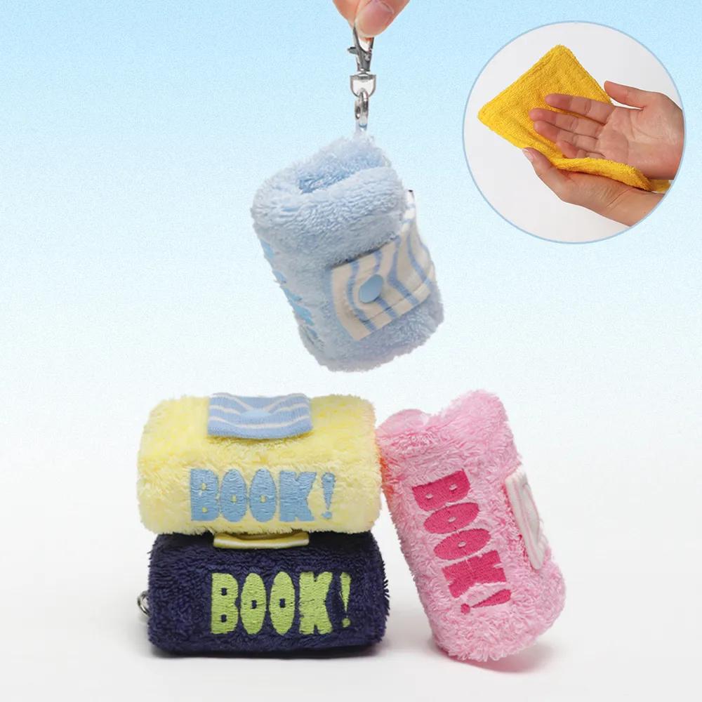 Flopy Towel Book Mini Hand Keyring Book Series #Stripe (4 Colors)