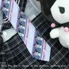 Trendy Arrowhead Type Tie With Kuromi And Sanrio Stripes