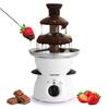 NutriChef 3-Tier Chocolate Fountain - Electric Stainless Steel Chocolate Melts Dipping Warmer Machine