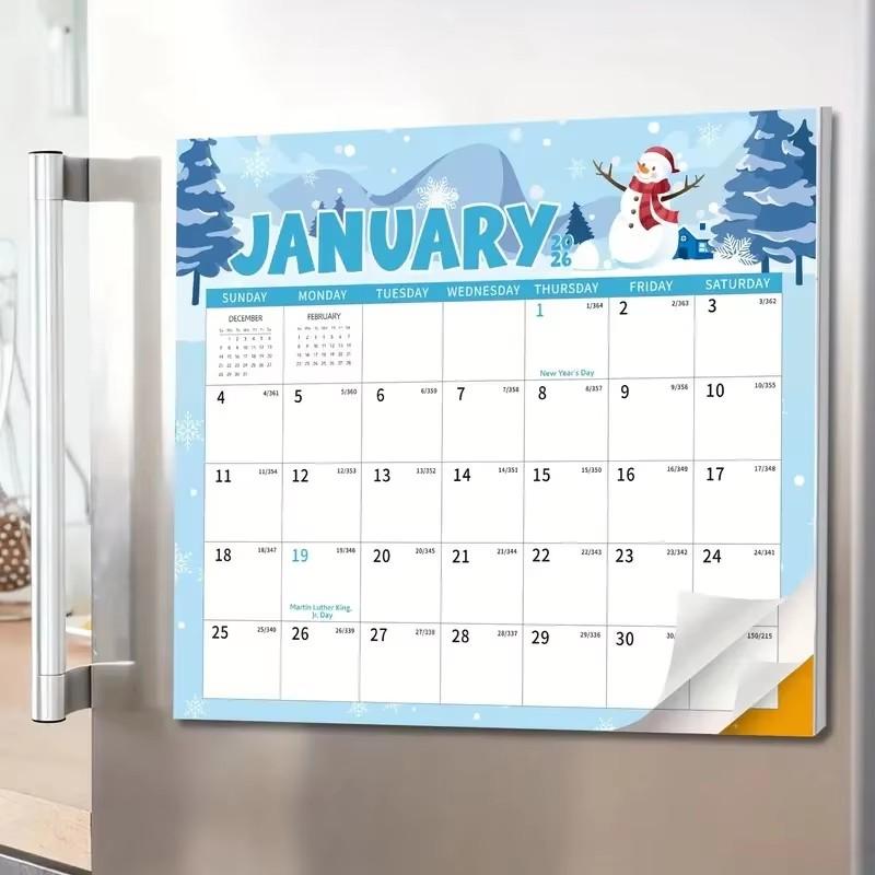 Magnetic Calendar -2027, 18 Monthly Calendar From Jan To Jun 2027 With Corner Guard Holiday Refrigerator Calendars