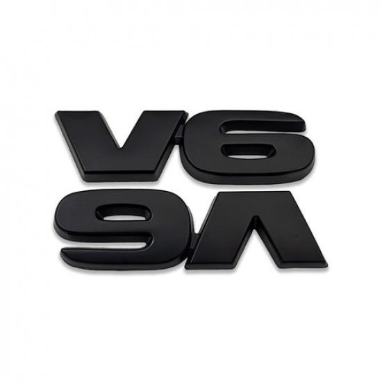 2x Черный Металлический V6 Эмблема 3D V-6 Значок Двигателя Наклейка на Крыло Автомобиля Спортивная Наклейка