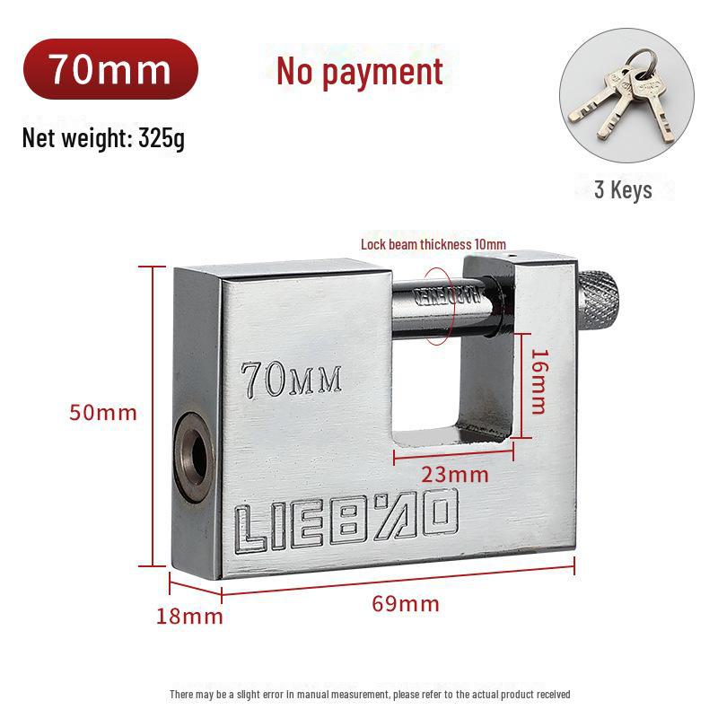 Противоугонная прямоугольная защита навесного замка с функциями защиты от взлома и сдвига для дверей и шкафов