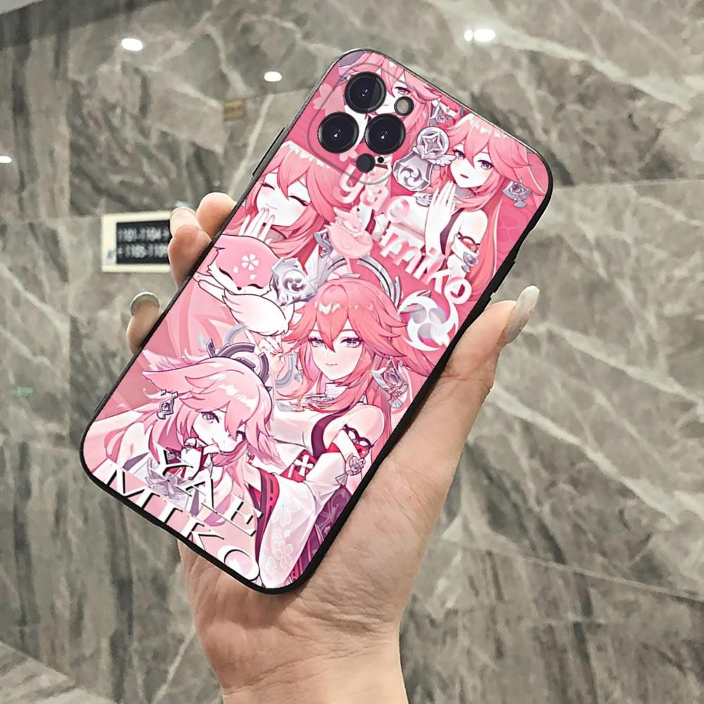 Чехол для телефона Genshin Impact Яэ Мико для iPhone 15 14 11 12 13 Mini Pro XS Max Чехол 6 7 8 Plus X XR SE 2020 Funda Shell