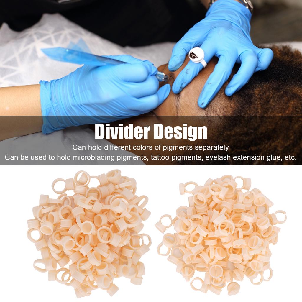 200 шт. одноразовый держатель для чернил для микроблейдинга, пигмента для татуировки бровей, клея для наращивания ресниц