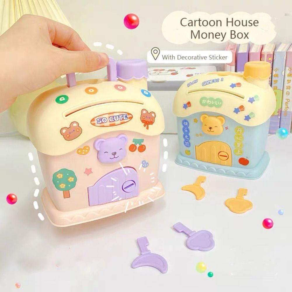 Mushroom House Money Box Portable Safe Savings Jar Creative Cash Box  Gift