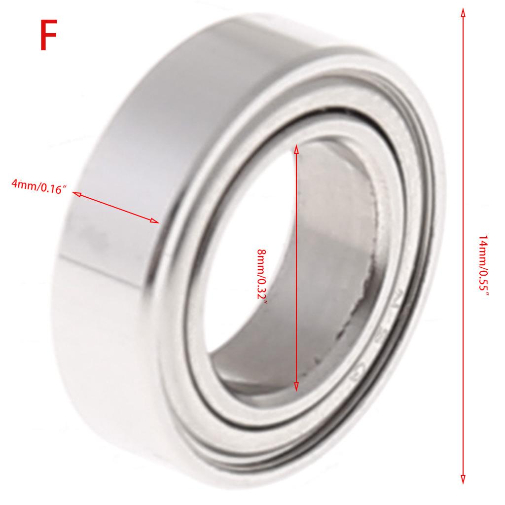 Stainless Steel Hybrid Ceramic Ball Bearing Fishing Sealed Bearings Stainless Steel Reel Accessory 6 Size for Daiwa