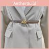 Waist Leather Handmade Belt For Women With Alloy Fastener For Trendy Casual Wear