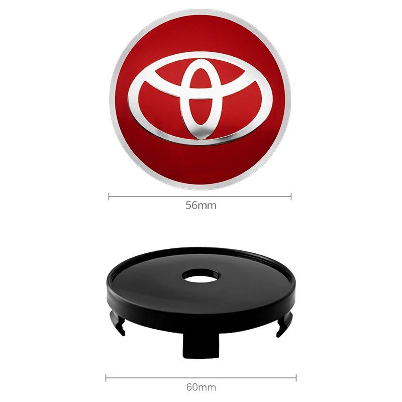 4Pcs 56mm 60mm 62mm 57mm Car Wheel Center Hub Cap Stickers Accessory For Toyota Rav4 Yaris Avensis Corolla Camry crown Rim Cover