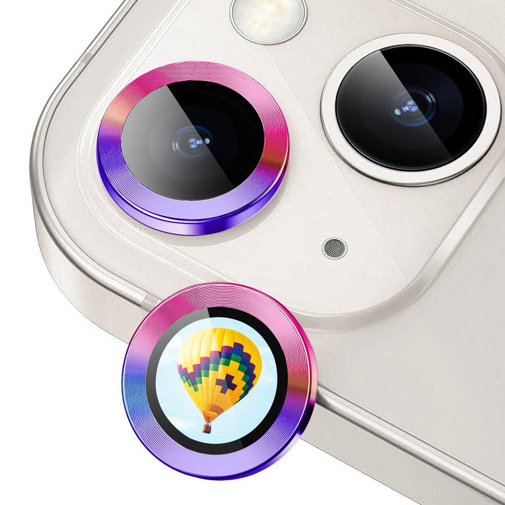 ENKAY HAT PRINCE Для iPhone 15/15 Plus AR Прозрачная пленка для объектива камеры Металлическое кольцо Защита объектива