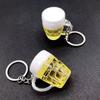 Resin Beer Cups Keychain Car Keyring Key Chain Men Woman Jewelry Simulation Food