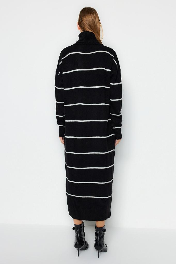 Женское стильное платье в каменную полоску, широкое трикотажное платье макси