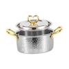 Горшок для жарки из нержавеющей стали, прочный, для индукционной плиты с крышкой, горшок для жарки шабу-шабу для пикника, похода, кухни, семейных встреч