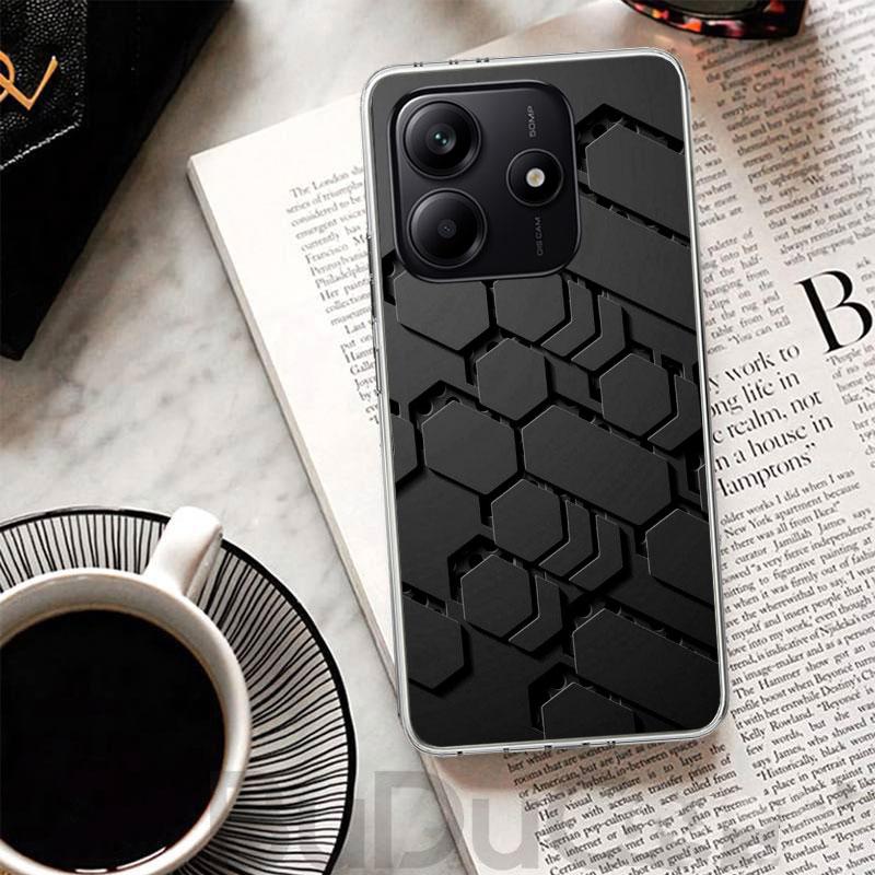 Чехол с узором из кованого карбона для телефона Xiaomi Redmi Note 14 13 12S 12 11 Pro Plus 11S 10S 10 11E 11T + 9S 9 Печать Coque