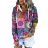 Women's Casual Fashion Long Sleeved Top Printed Round Neck Printed Hoodie