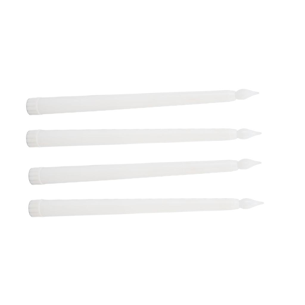 4 шт. светодиодных свечей без дыма, без пламени, безопасные, экологически чистые, теплый свет, электрическая светодиодная конусная свеча