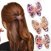 Butterfly Rhinestone Small Hair Claw Elegant Hairpin Glitter Shiny Pearl Grabs Metal Hair Clip for Women Girls Sweet Accessories