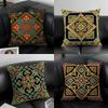 Z-Zhuang Brocade Pattern Cushion Cover Natural Linen Pillowcase Set, All-In-One Decor For Sofa, Bedroom & Chair