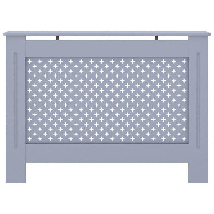 Anthracite Radiator Cover - VIDAXL - MDF - Storage Space for Books and Ornaments