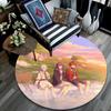 Frieren Round Area Rug,Carpet Rug for Living Room Bedroom Sofa Playroom Decor,Non-slip Floor Mat