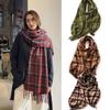 New Checkered Scarf Women's Winter Scarves Cashmere Scarf Black Ladies Scarf Warm XWJ15