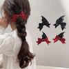 Novelty Bat Wing Devil Hair Clip for Adult Kids Cosplay Party Headwear Halloween Hairpin Set for Costume Parties 2PCS