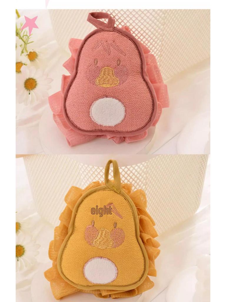 Двусторонняя отшелушивающая мочалка для тела в стиле принцессы с милой мочалкой-цветком