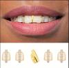 HIPHOP Gap Teeth Five-Piece DIY Real Gold Grills Set - New Hot-Selling Cross-Border Combo