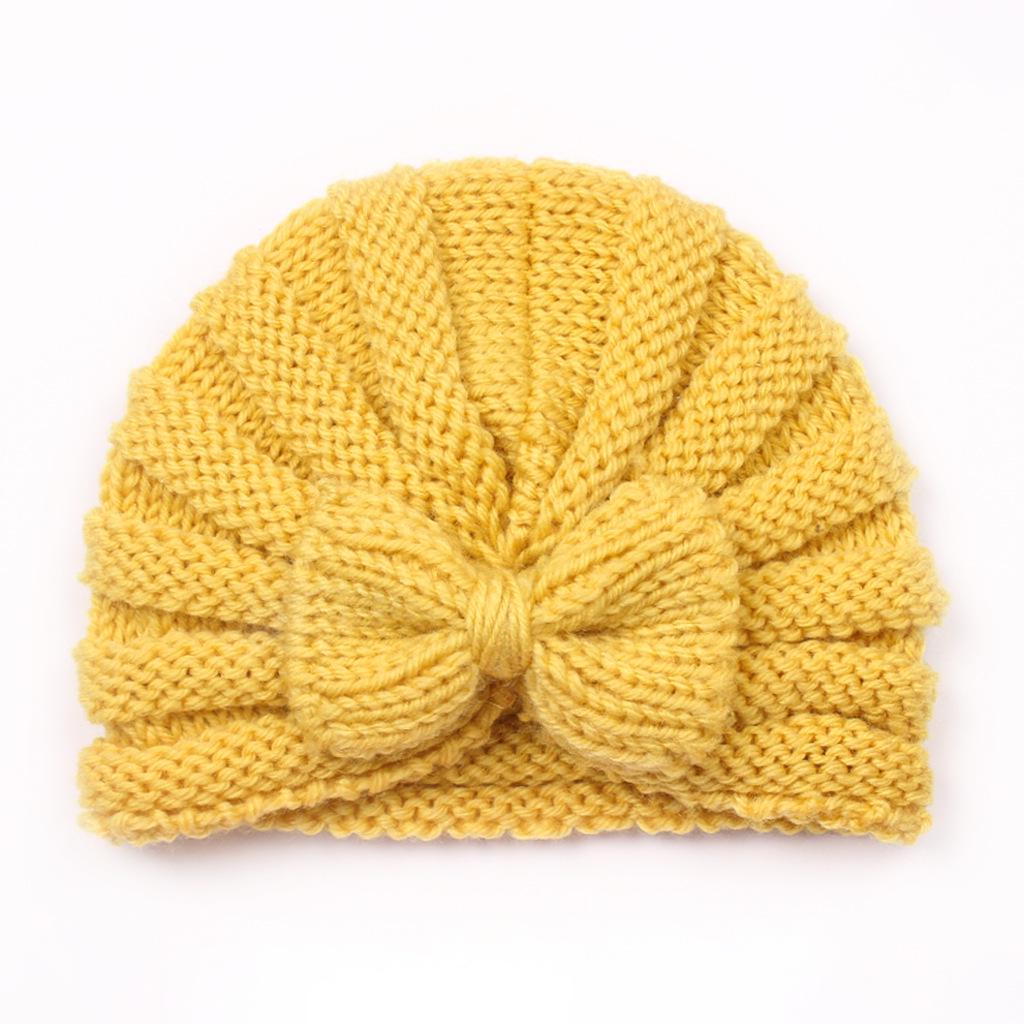 2022 Autumn/Winter Baby Bow Wool Hat - European & American Style, Knitted Warm Fetal Cap for Children