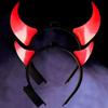 Red LED Light LED Headband Bull Horns Devil Hair Hoop Durable Party Headwear  Cosplay Costume