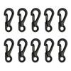 Carabiner Small Mini Type Set of 10 Mini Carabiner Carabiner Snap Key Chain Accessory Key Attachment Camping Hiking TEMLUM (Black)