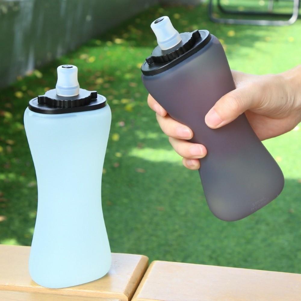 350ml Capacity Foldable Water Bottle Food Grade Silicone Travel Foldable Cup Mountain Biking