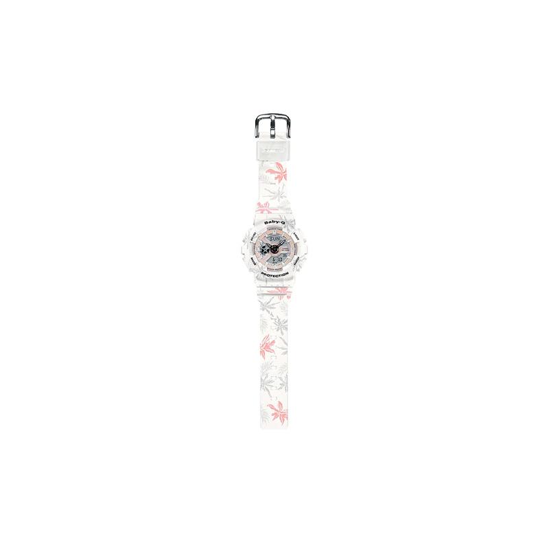Casio BABY-G Summer Beach Shockproof Waterproof Sport Quartz Resin Strap Japanese and Korean Watch Women's Watch White Dial BA-110CF-7A