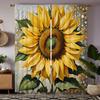 2 шт. HD солнце и подсолнух декоративная занавеска Желтая цифровая печать занавеска украшение дома стиль украшение гостиная спальня