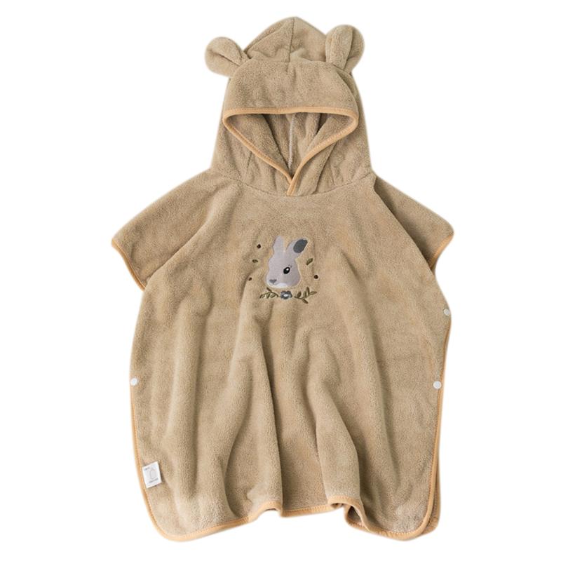 Детское банное полотенце, впитывающий детский банный халат с капюшоном, банные полотенца из кораллового флиса для новорожденных девочек и мальчиков, одеяло с вышивкой в виде мультфильма