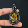 Tree Of Life Tiger Eye Gemstone Handmade Pure Copper Wire Wrap Jewelry Pendant For Memorial Day