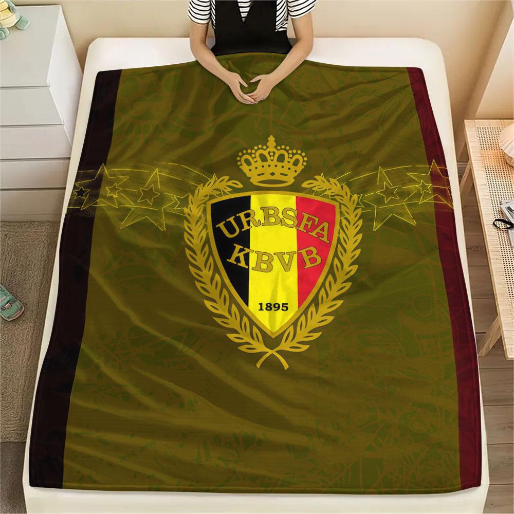 Belgium national football Printed Flannel Blanket, soft throw for bedroom sofa, washable,soccer fan merchandise, great gift.