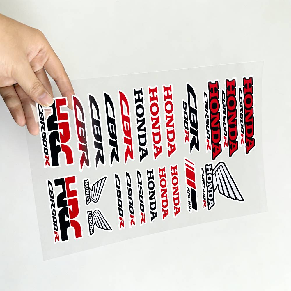 WYEY7 FOR HONDA CBR500R Waterproof Reflective Motorbike Stickers Easy Peel Removable Decals for Motorcycle Car