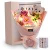Glowing LED Light Included Soap Flower Bouquet Roses Artificial Flowers Cute Bear Birthday Day Day Respect for the Aged Day Day Gift Celebration Women