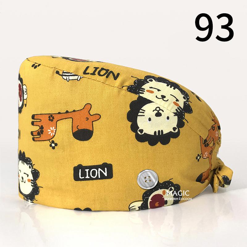 99 стилей эластичная шапка медсестры хирургическая шапка хлопковая маслостойкая пылезащитная регулируемая начес с принтом