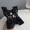 Seasonal Refreshing Edition Black Bow Clip Headwear Women's Large Hair Clip Versatile for Daily Use, Beautiful and Safe