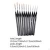11 Pieces Miniature Paint Brushes Art Liner Portable Supplies Convenient Detail