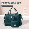 2pc Foldable Travel Duffel Bag for Airlines Carry On Bag Weekender Overnight Tote with Cosmetic Bag Gym Yoga Bag for Women Men
