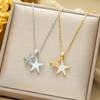Oil-dripping Starfish Necklace Simple and Fashionable Personalized Collarbone Chain