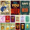 Металлическая жестяная вывеска Постер Пиво Жестяная вывеска Металлическая табличка Постер для декора стен бара клуба Ретро Дом Спальня Винтажная настенная тарелка Подвеска