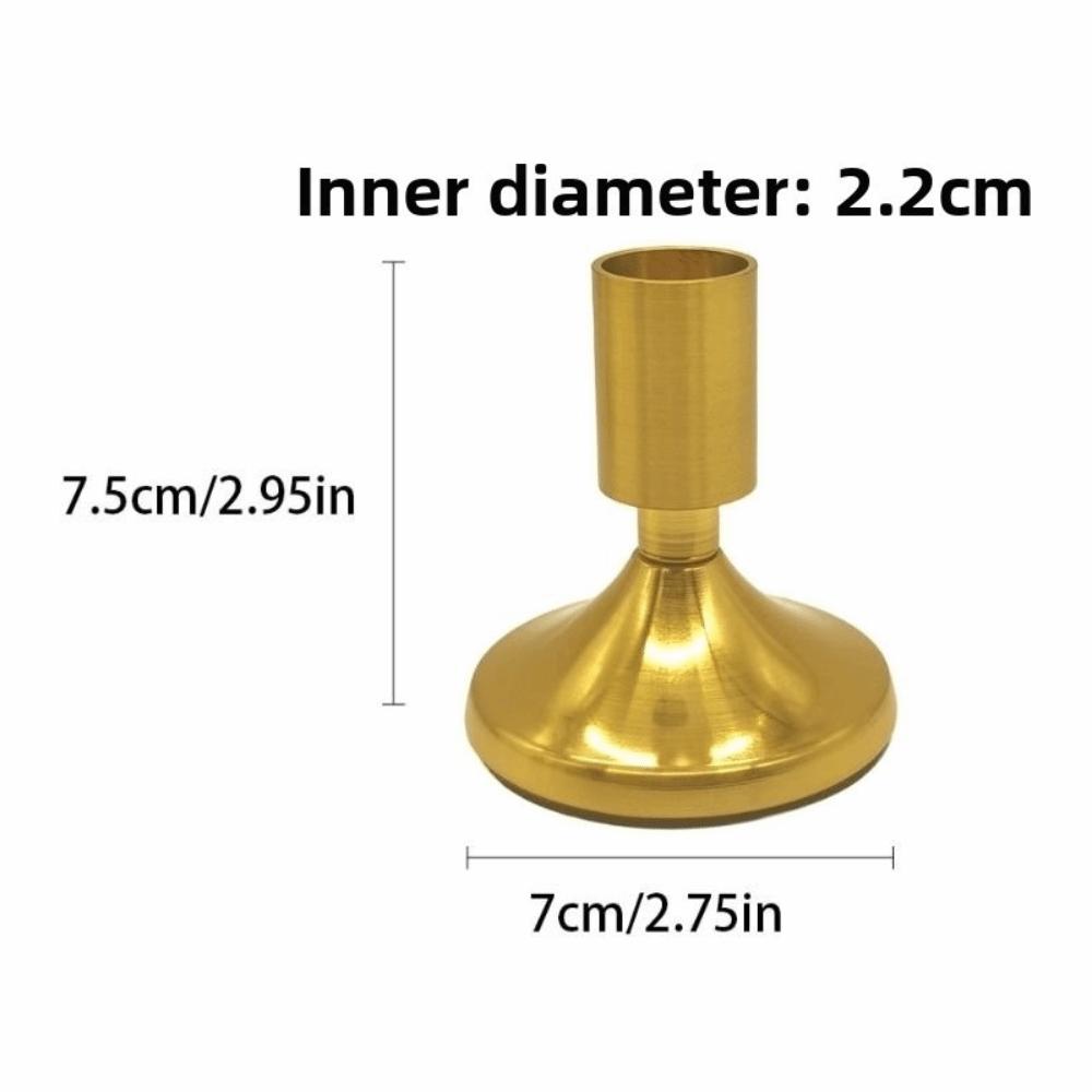 2PCS Vintage Style Candlestick Holders Metal Construction Durable Candle Stick Holders Decorative Short Candle Holders