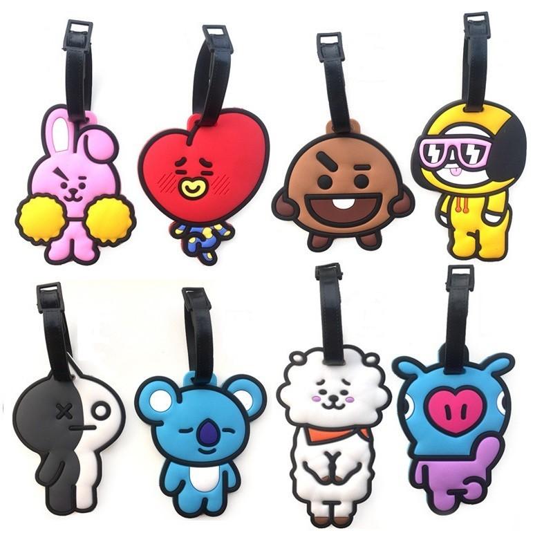 Бангтан Kpop Парни Бтс Bt21 Тата Чимми Куки Ар Джей Коя Манг Шуки Бирка для багажа