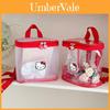 Прозрачный детский рюкзак с рисунком кошки Hello Kitty, из дышащего полиуретана, для детей детского сада
