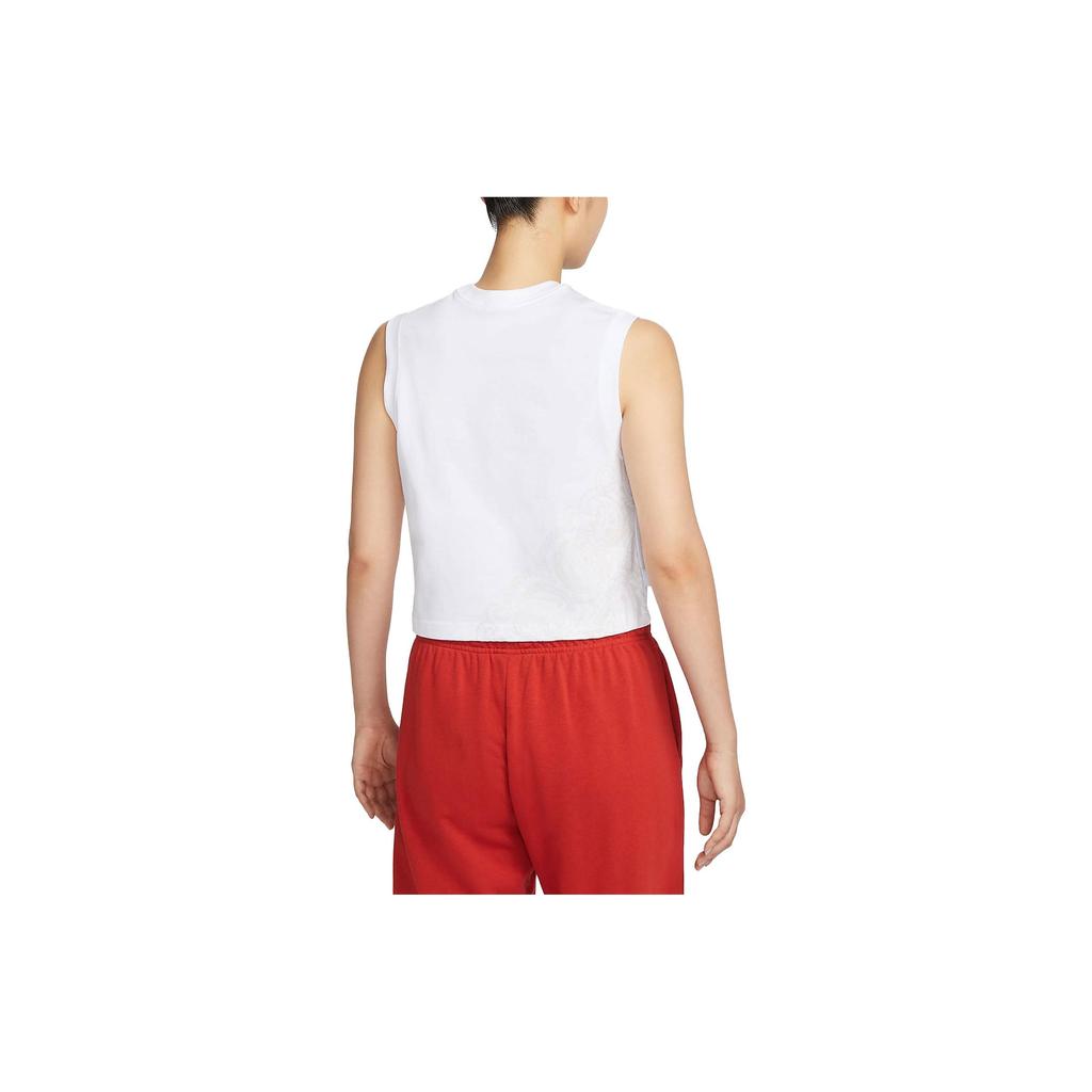 Nike Укороченный топ-майка с логотипом Sportswear, женские топы, белые FQ0368-100
