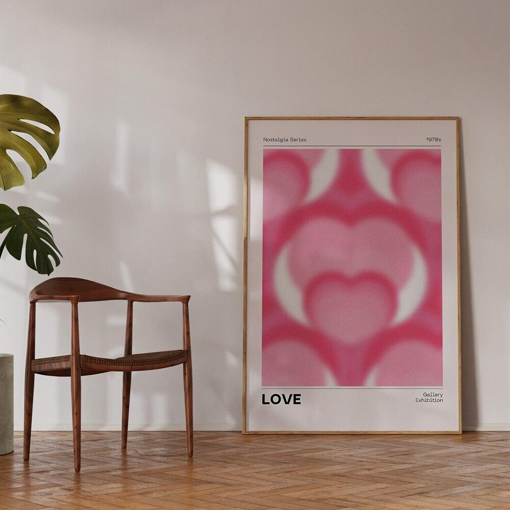 Модный Ретро постер с аурой, градиент, эстетическая квартира, психоделический настенный художественный холст, живопись, постеры для гостиной, домашний декор