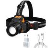 Multifunctional Mining Light T6 Zoom Headwear Flashlight USB Rechargeable Lighting Outdoor Night Fishing Headlamp Strong Light Induction Headlamp